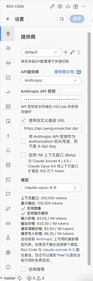 Roo Code 配置截图
